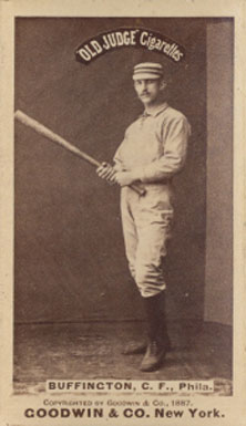 1887 Old Judge Buffington, C.F., Phila. #50-2a Baseball Card