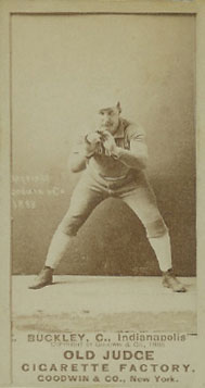 1887 Old Judge Buckley, C., Indianapolis #49-3b Baseball Card