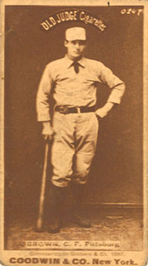 1887 Old Judge Brown, C.F. Pittsburg #44-2a Baseball Card