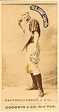 1887 Old Judge California Brown, C., N.Y's #45-3b Baseball Card