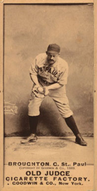 1887 Old Judge Broughton, C., St. Paul #42-5b Baseball Card