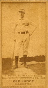1887 Old Judge J. Boyle, C., St. Louis Browns #35-3a Baseball Card