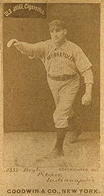 1887 Old Judge Boyle, Pitcher, Indianapolis #36-3b Baseball Card