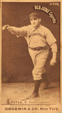 1887 Old Judge Boyle, P. Indianapolis #36-3a Baseball Card