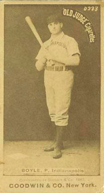 1887 Old Judge Boyle, P. Indianapolis #36-4a Baseball Card