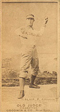 1887 Old Judge Blair, P., Athletics #30-1a Baseball Card