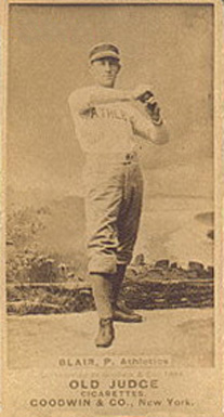 1887 Old Judge Blair, P. Athletics #30-3a Baseball Card