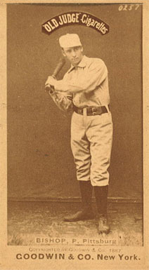 1887 Old Judge Bishop, P. Pittsburg #29-2a Baseball Card