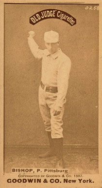 1887 Old Judge Bishop, P. Pittsburg #29-3c Baseball Card
