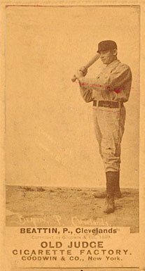 1887 Old Judge Beattin, P., Clevelands #24-4a Baseball Card