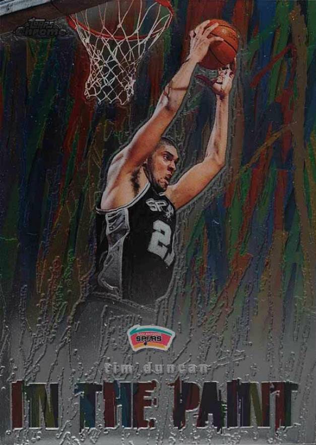 2000 Topps Chrome In The Paint Tim Duncan #IP2 Basketball Card