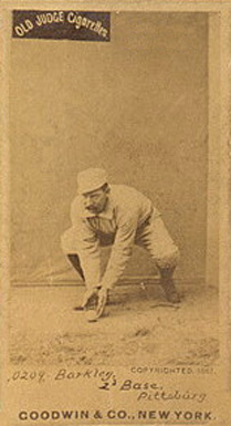 1887 Old Judge Barkley, 2d Base, Pittsburg #19-5b Baseball Card