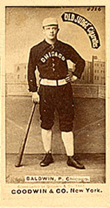 1887 Old Judge Baldwin, P. Chicago #15-7a Baseball Card