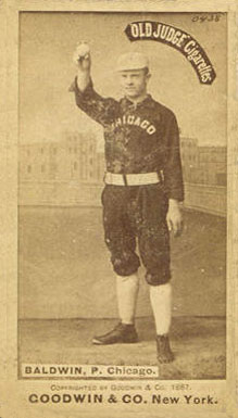 1887 Old Judge Baldwin, P. Chicago #15-4a Baseball Card
