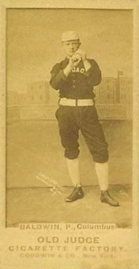 1887 Old Judge Baldwin, P., Columbus #15-3b Baseball Card