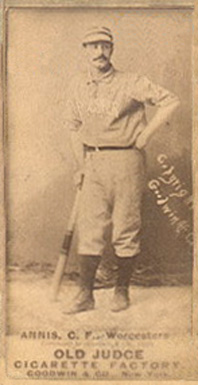 1887 Old Judge Annis, C.F., Worchesters #10-1a Baseball Card