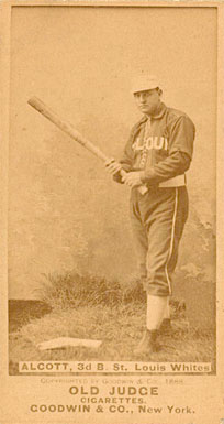 1887 Old Judge Alcott, 3d B. St. Louis Whites #2-3a Baseball Card