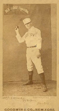 1887 Old Judge Conway, Pitcher, Boston. #89-2b Baseball Card