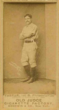 1887 Old Judge Farrar, 1st B., Philadelphias #153-6c Baseball Card