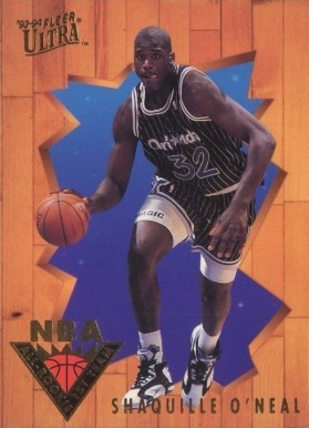 1993 Ultra All-Rookie Team Shaquille O'Neal #5 Basketball Card