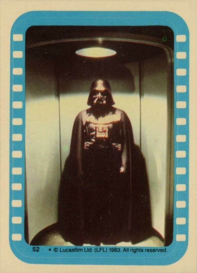 1983 Star Wars Return of the Jedi Stickers Darth Vader #52 Non-Sports Card