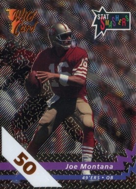 1992 Wild Card Stat Smashers Joe Montana #SS-11 Football Card