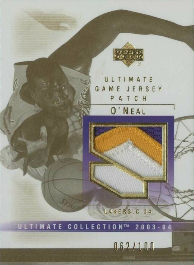 2003 Ultimate Collection Ultimate Game Jersey Patch Shaquille O'Neal #SO-P Basketball Card