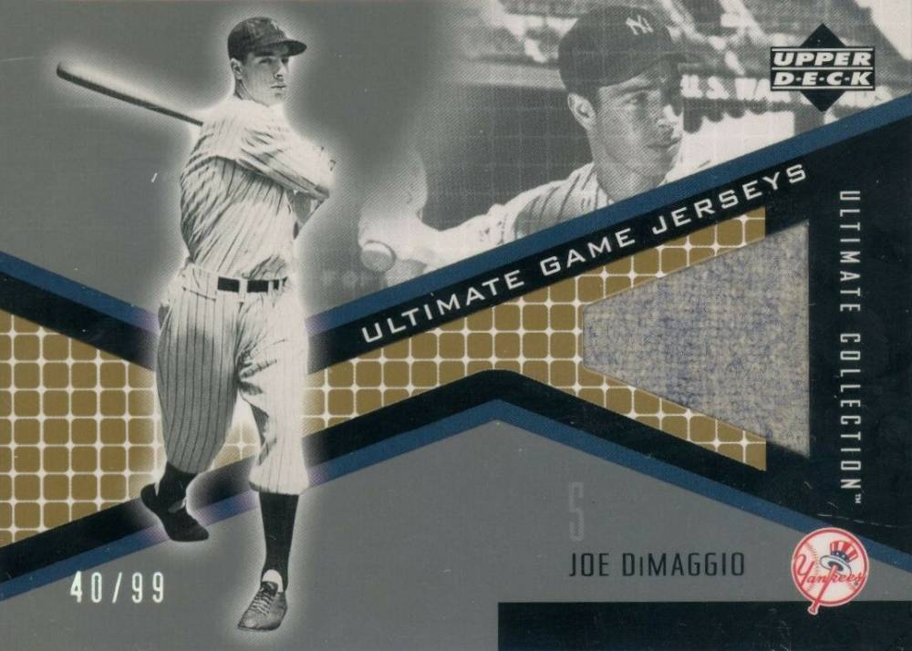 2002 Upper Deck Ultimate Collection Game Jersey Tier 1 Joe DiMaggio #JB-JD Baseball Card