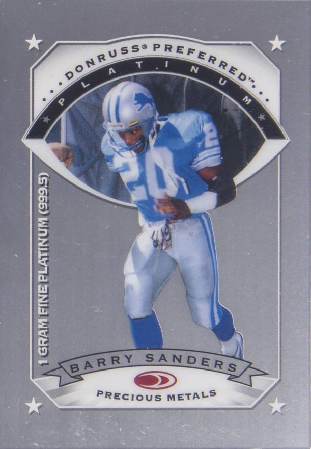 1997 Donruss Preferred Precious Metals Barry Sanders #8 Football Card