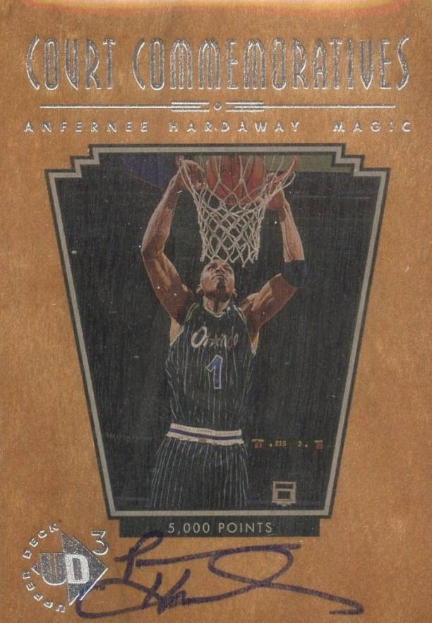 1996 UD3 Court Commemorative Autograph Anfernee Hardaway #C3 Basketball Card