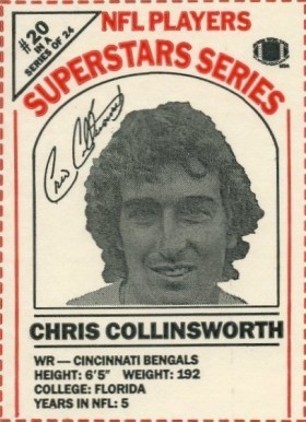 1986 Dairy Pak Cartons Chris Collinsworth #20 Football Card
