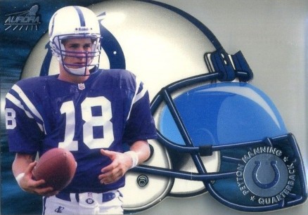 1998 Pacific Aurora Face Mask Cel-Fusions Peyton Manning #9 Football Card