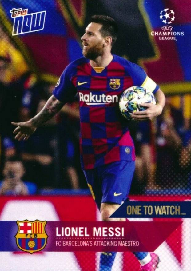 2019 Topps Now UEFA Champions League Lionel Messi #55 Boxing & Other Card