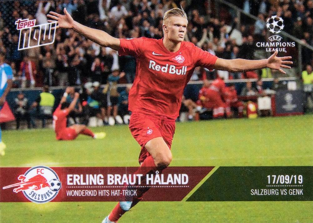 2019 Topps Now UEFA Champions League Erling Haaland #11 Boxing & Other Card