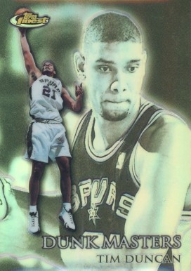 1999 Finest Dunk Masters Tim Duncan #DM14 Basketball Card