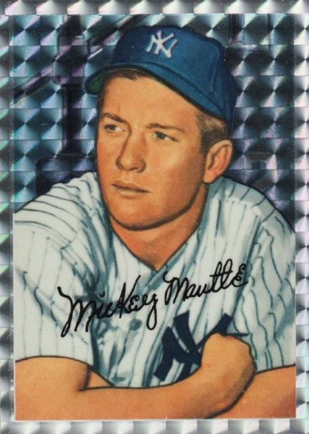 1996 Bowman Mantle 1952 Reprint Mickey Mantle #20 Baseball Card