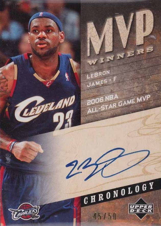 2006 Upper Deck Chronology MVP Winners Autograph LeBron James #MVPLJ Basketball Card