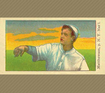 1915 American Caramel Matthewson, p. New York Nat'l # Baseball Card