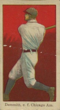1915 American Caramel Demmitt, c.f. Chicago Americans # Baseball Card