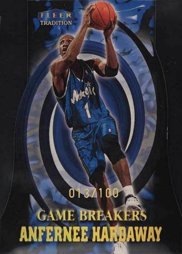 1999 Fleer Game Breakers Anfernee Hardaway #6 Basketball Card