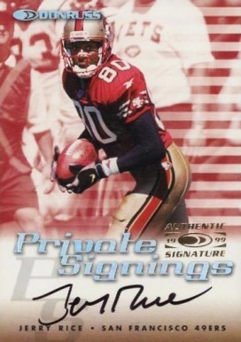 1999 Donruss Private Signings Jerry Rice # Football Card