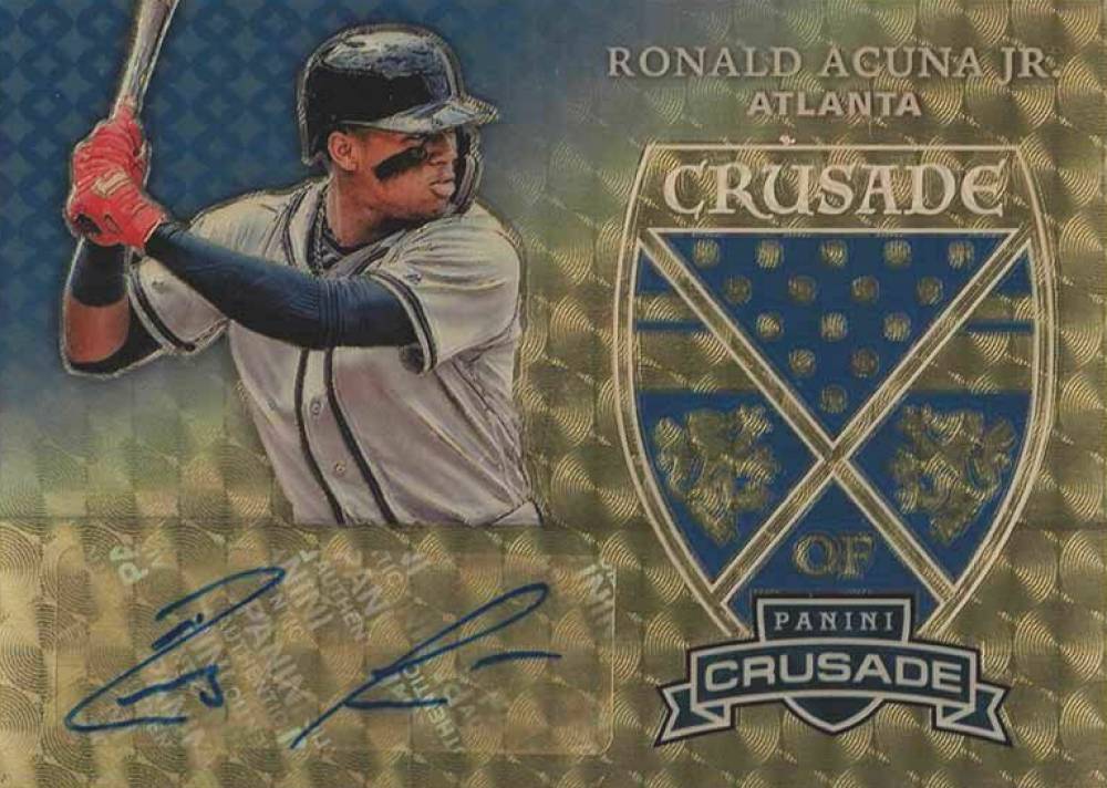 2018 Panini Chronicles Crusade Signatures Ronald Acuna Jr. #RAJ Baseball Card