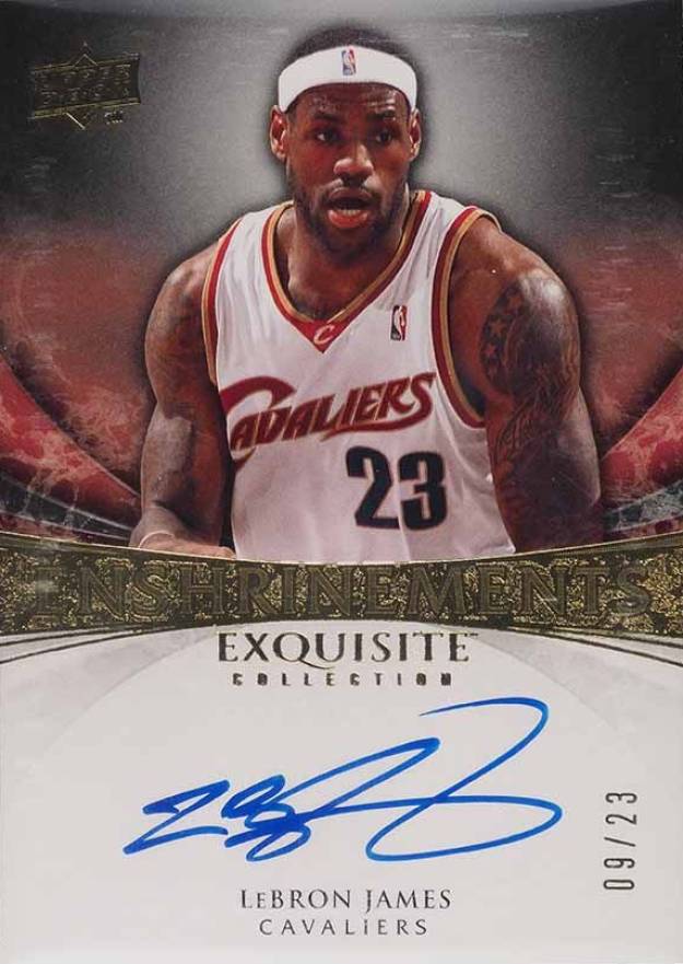 2008 UD Exquisite Collection Enshrinements LeBron James #EN-LJ Basketball Card