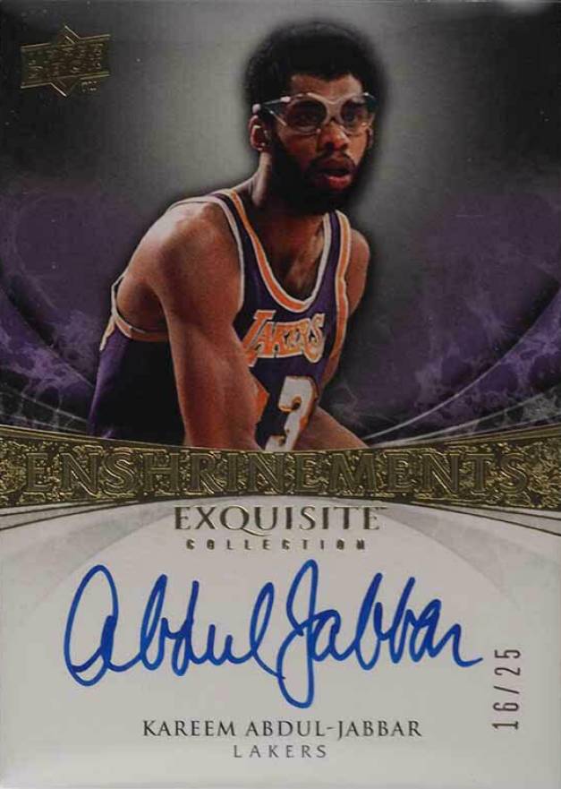 2008 UD Exquisite Collection Enshrinements Kareem Abdul-Jabbar #EN-KA Basketball Card