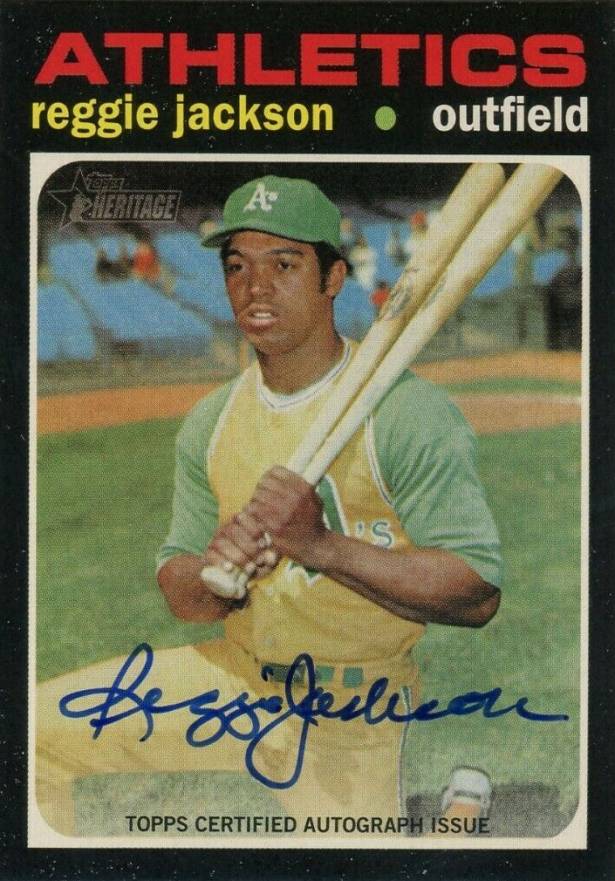2020 Topps Heritage Real One Autograph Reggie Jackson #RJ Baseball Card