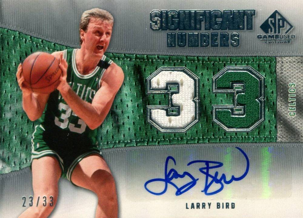 2007 SP Game Used Significant Numbers Larry Bird #SNALB Basketball Card