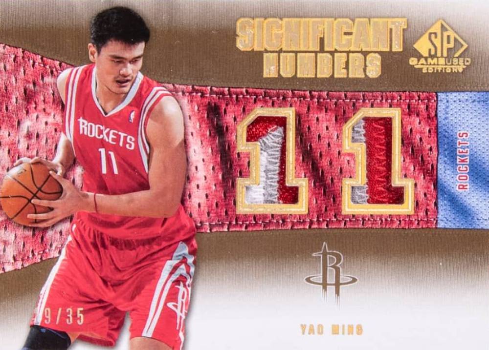 2007 SP Game Used Significant Numbers Yao Ming #SNAYM Basketball Card