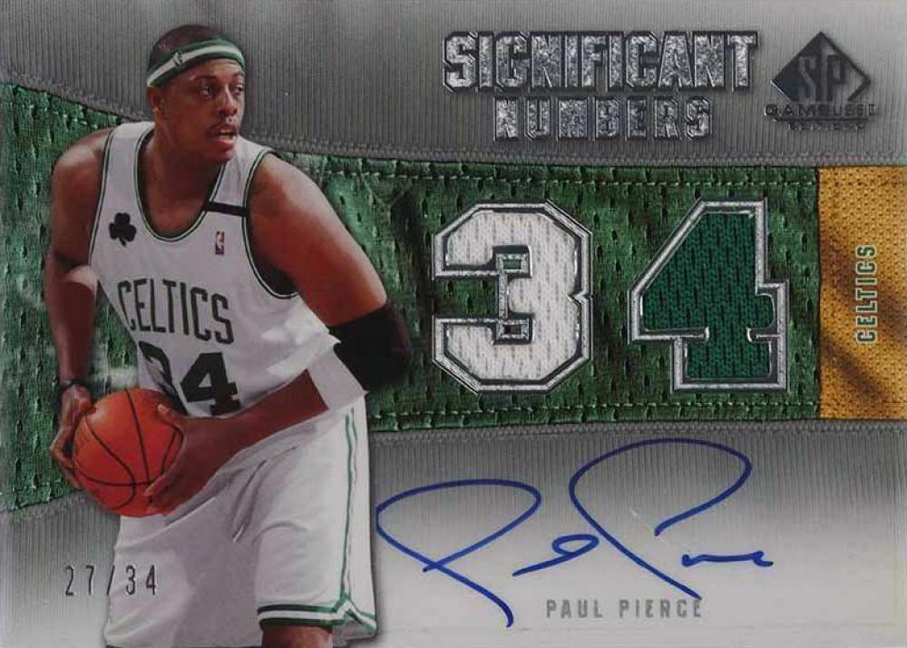 2007 SP Game Used Significant Numbers Paul Pierce #SNAPP Basketball Card