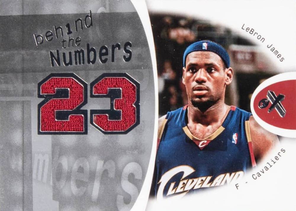 2006 Fleer E-X Behind the Numbers LeBron James #BN-LJ Basketball Card