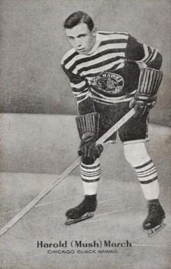 1936 Champions Postcards Harold (Mush) March # Hockey Card